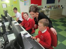 Mrs Marron leading the ICT After-schools club